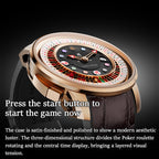 Player Series Silver Poker Roulette Automatic Watch Lucky Harvey