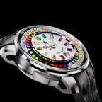 Lucky Harvey White Slot Machine Roulette Watch With Gemstone Hour Markers – Limited Edition of 100