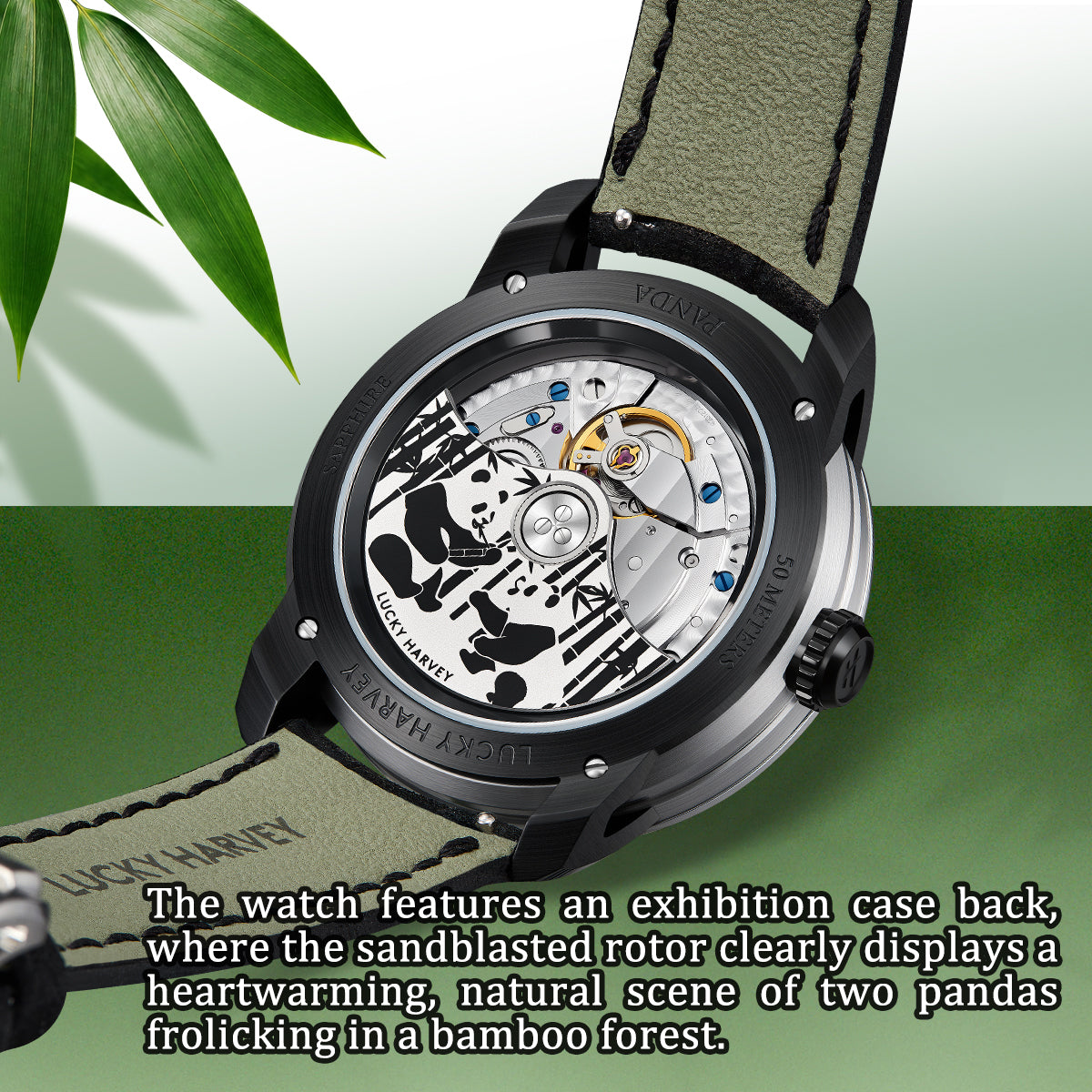 Lucky Harvey 2026 Panda Eat Bamboo Automata Watch