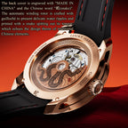 【Édition limitée 100 pièces】2025 Montre mécanique à carillon Snake Automata en émail doré Lucky Harvey