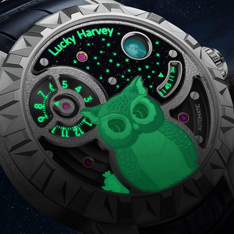 LUCKY HARVEY OWL WATCHES super luminous