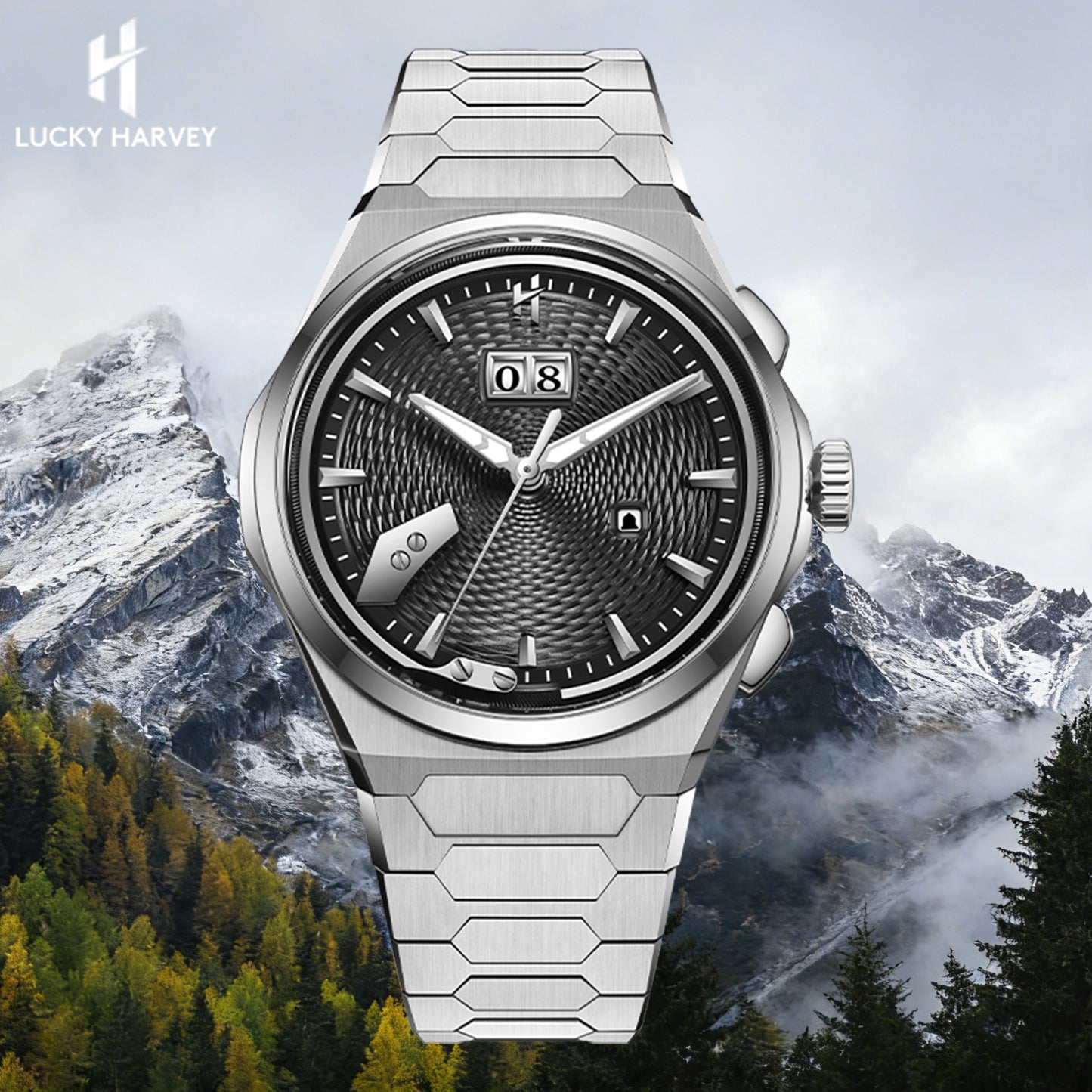 【Limited Edition 50pcs】Wheat Ear Pattern Grade 5 Titanium Black Guilloché Chiming Watch 2.0