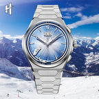 Lucky Harvey Chiming Watch 2.0 Hand-Engraved Blue Brushed Dial Grade 5 Titanium Wristwatch – Limited Edition of 100