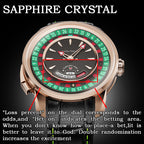 Lucky Harvey European Roulette Casino Watch with 18K Gold Ball – Automatic Mechanical Luxury Watch