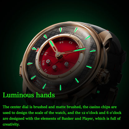 Player Series Red Sic Bo Automatic Watch Lucky Harvey