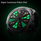 Player Series Silver Three Card Poker Automatic Watch Lucky Harvey