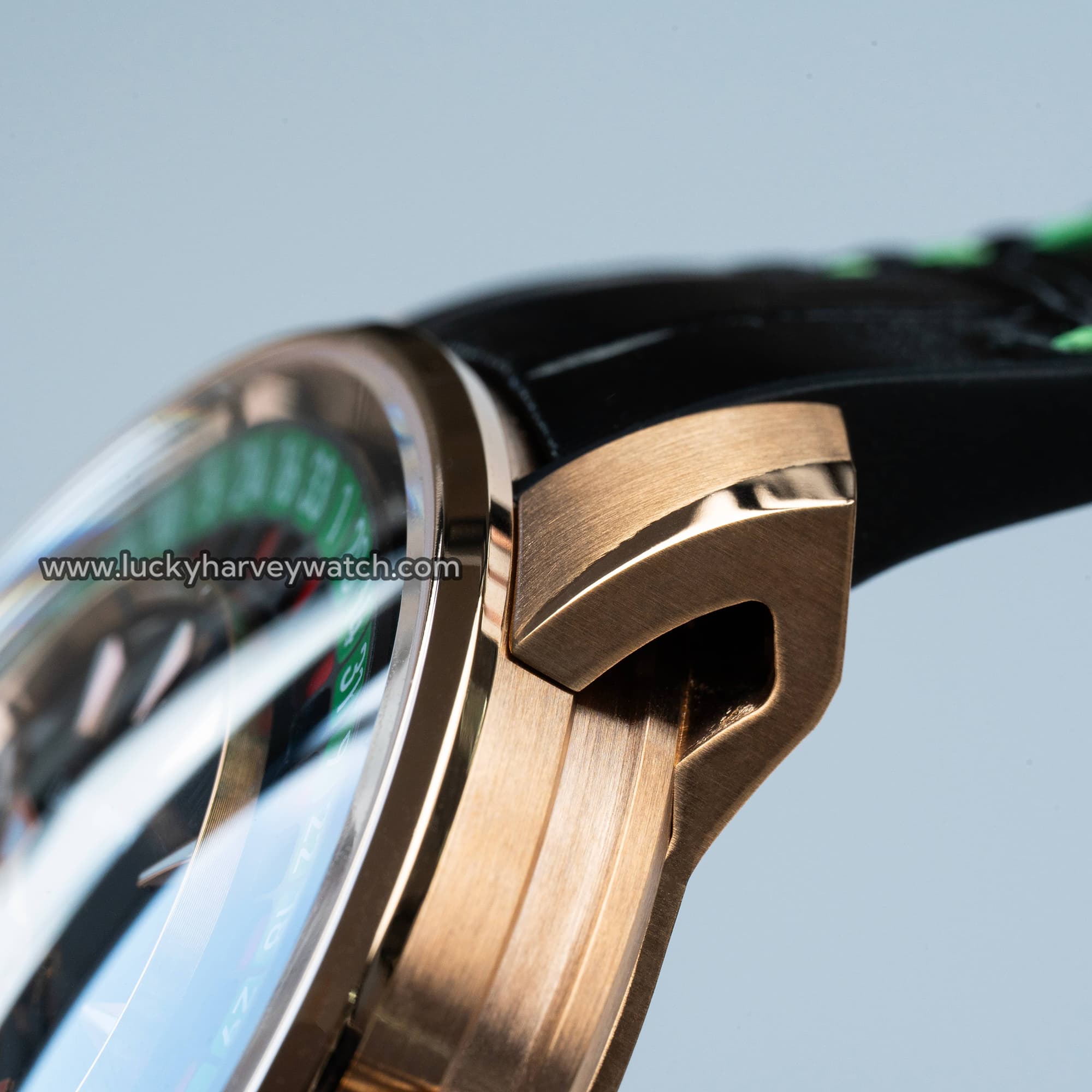 Lucky Harvey European Roulette Casino Watch with 18K Gold Ball – Automatic Mechanical Luxury Watch