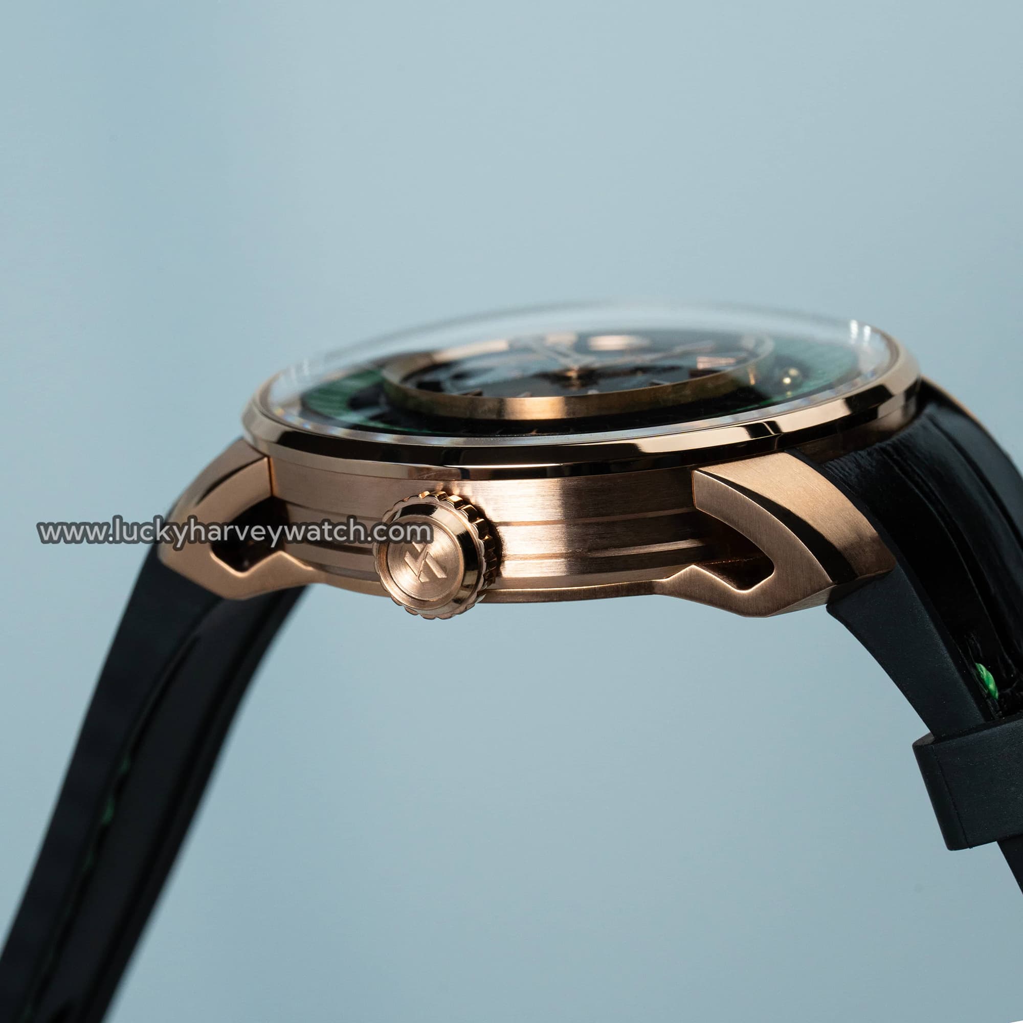 Lucky Harvey European Roulette Casino Watch with 18K Gold Ball – Automatic Mechanical Luxury Watch