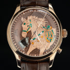 Lucky Harvey 2026 Gold Brown Horse Chiming Automaton Grade 5 Titanium Alloy Watch  - Limited Edition of 100