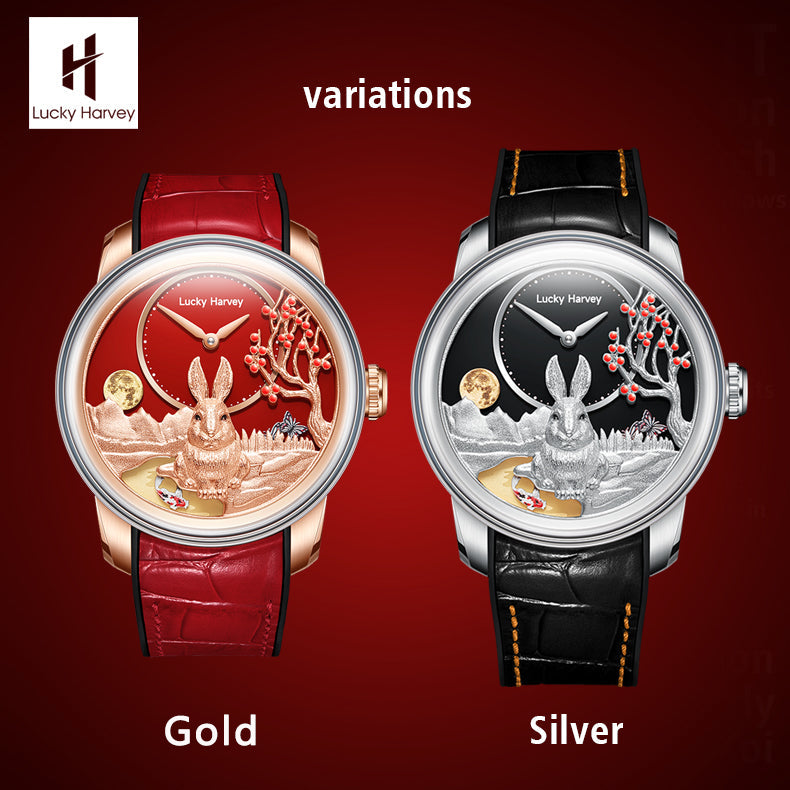 gold and silver rabbit