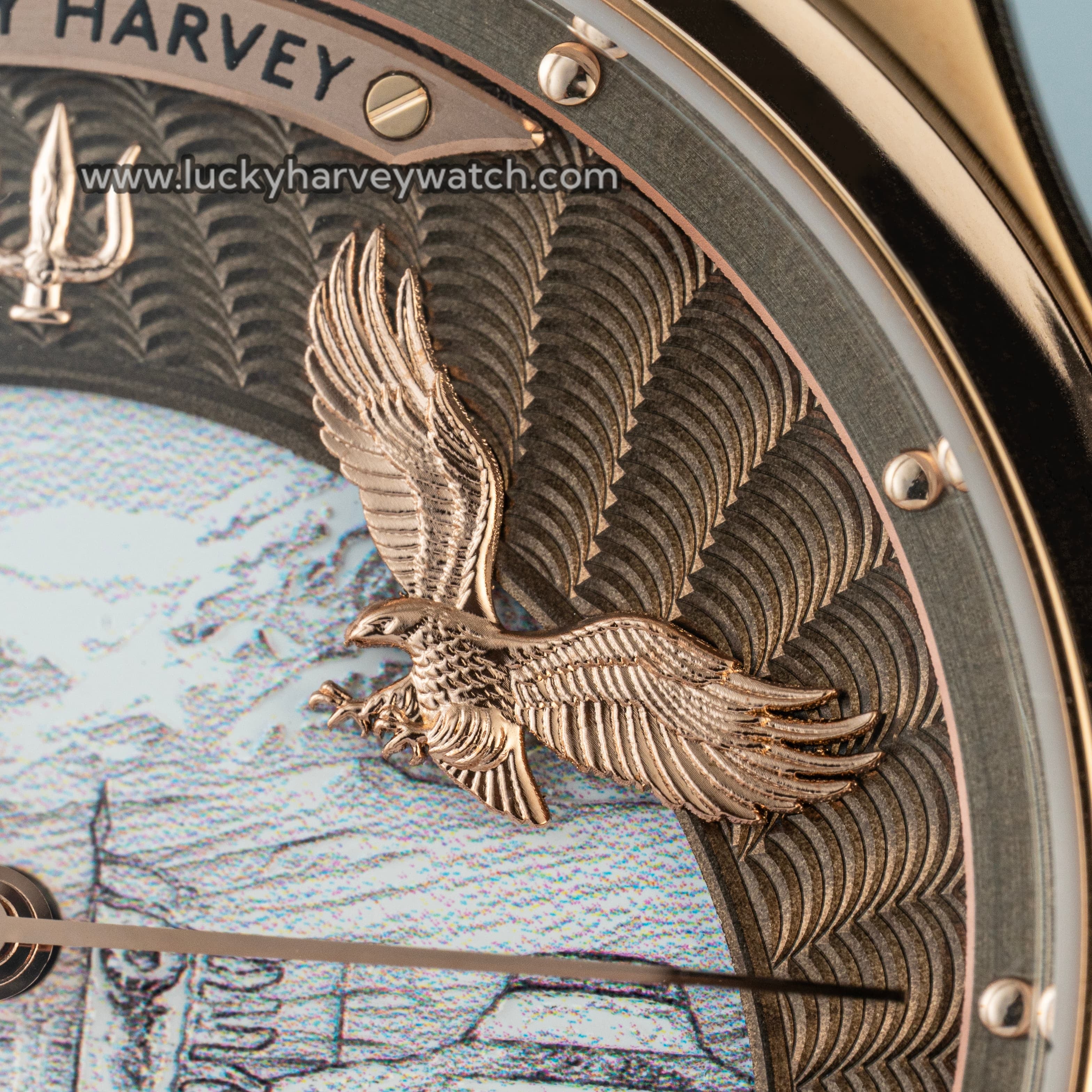 Lucky Harvey Genghis Khan Watch Eagle detail picture