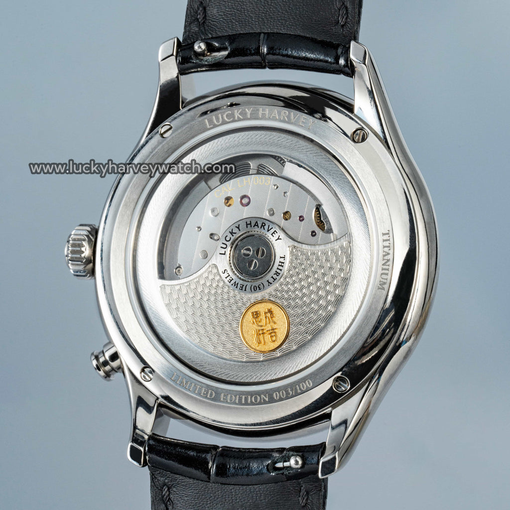 Lucky Harvey Genghis Khan Watch Silver Case back