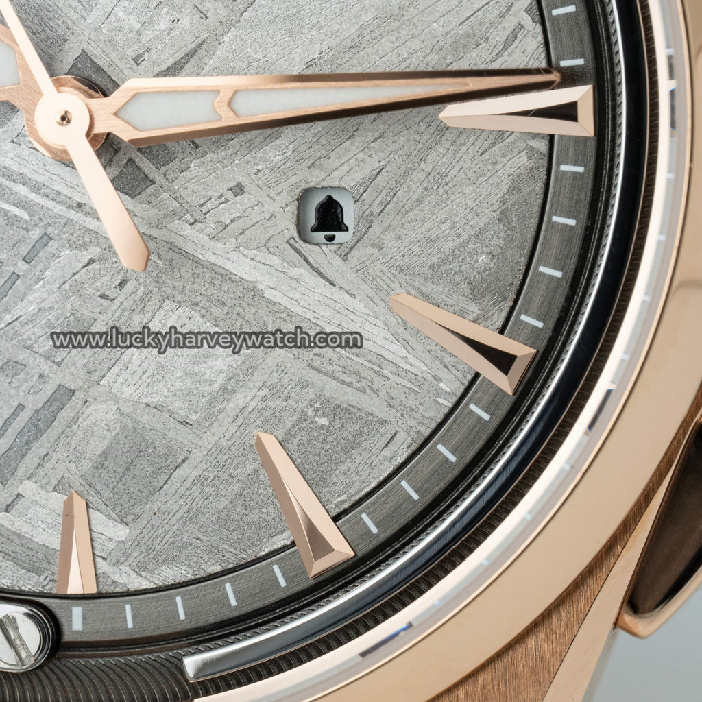 Lucky Harvey Meteorite Rose Gold Chime/silent display window 