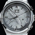 Lucky Harvey Meteorite Watch Silver big date Chiming Watch front view