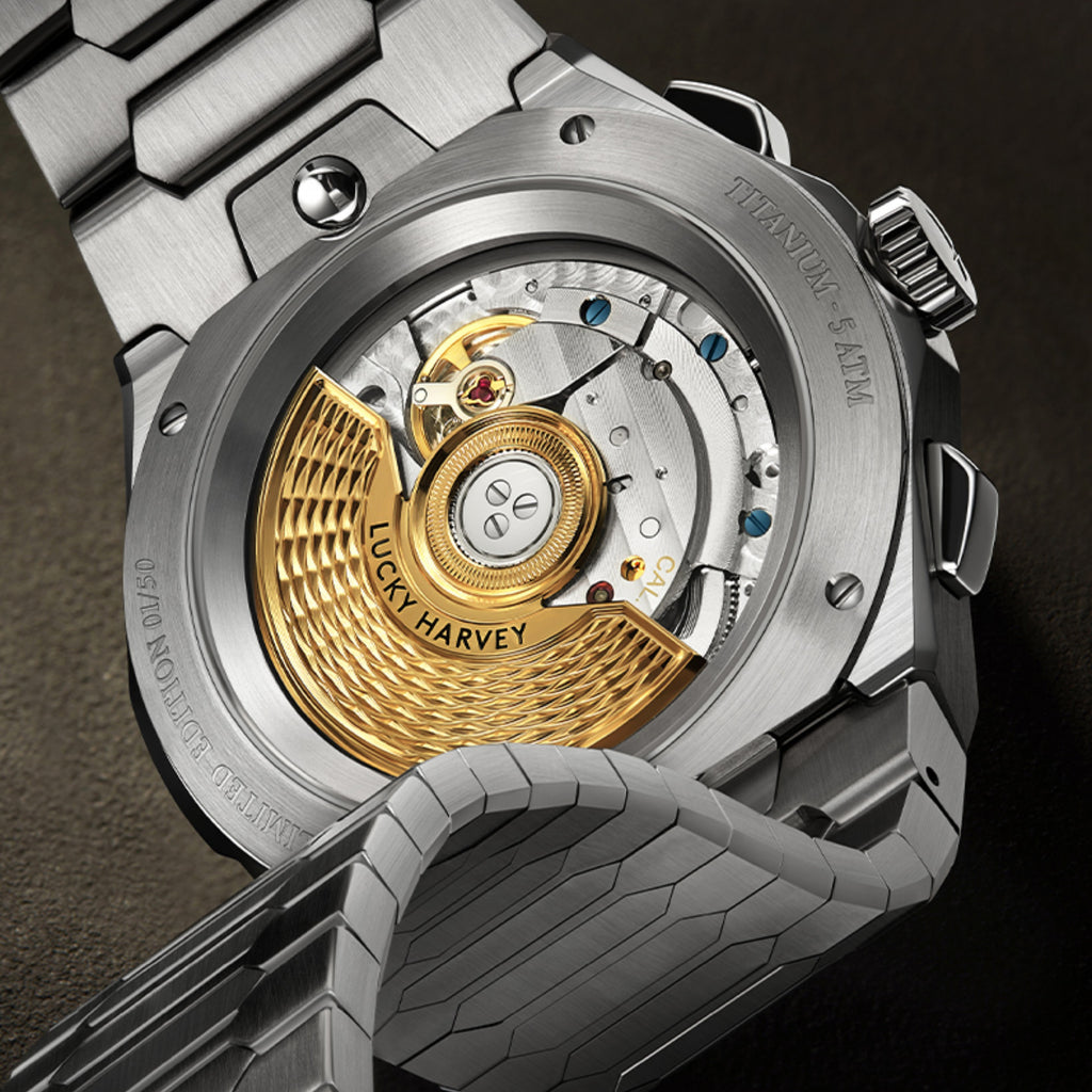【Limited Edition 50pcs】Wheat Ear Pattern Grade 5 Titanium Black Guilloché Chiming Watch 2.0