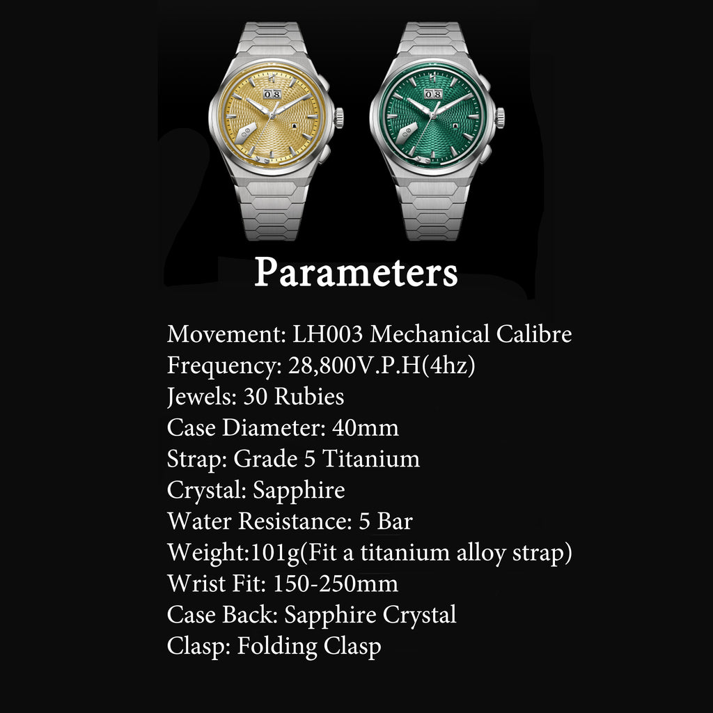 【Limited Edition 50pcs】Wheat Ear Pattern Grade 5 Titanium Black Guilloché Chiming Watch 2.0