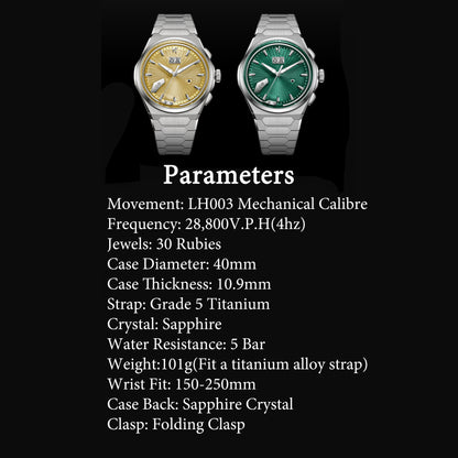 【Contact Customer Service】Wheat Ear Pattern Grade 5 Titanium Guilloché Chiming Watch 2.0