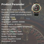 Lucky Harvey European Roulette Casino Watch with 18K Gold Ball – Automatic Mechanical Luxury Watch