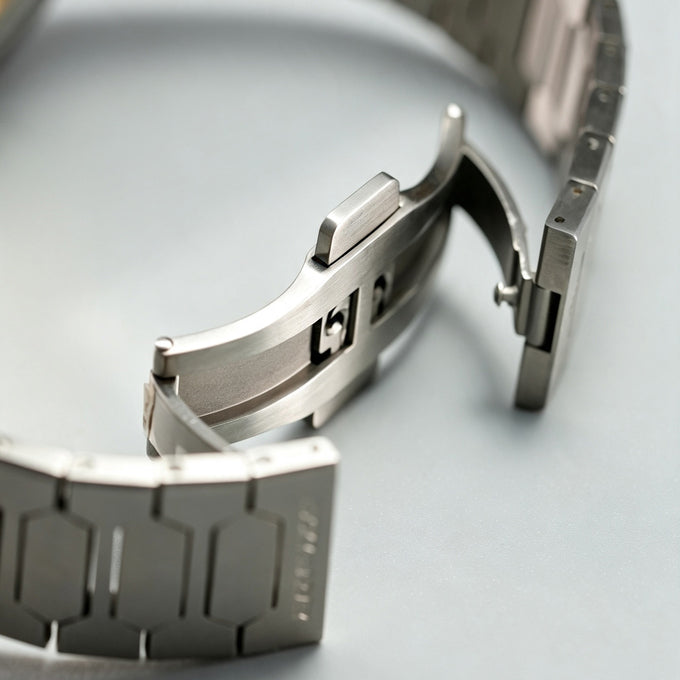 Lucky Harvey Chiming Watch 2.0 Hand-Engraved Blue Brushed Dial Grade 5 Titanium Wristwatch – Limited Edition of 100
