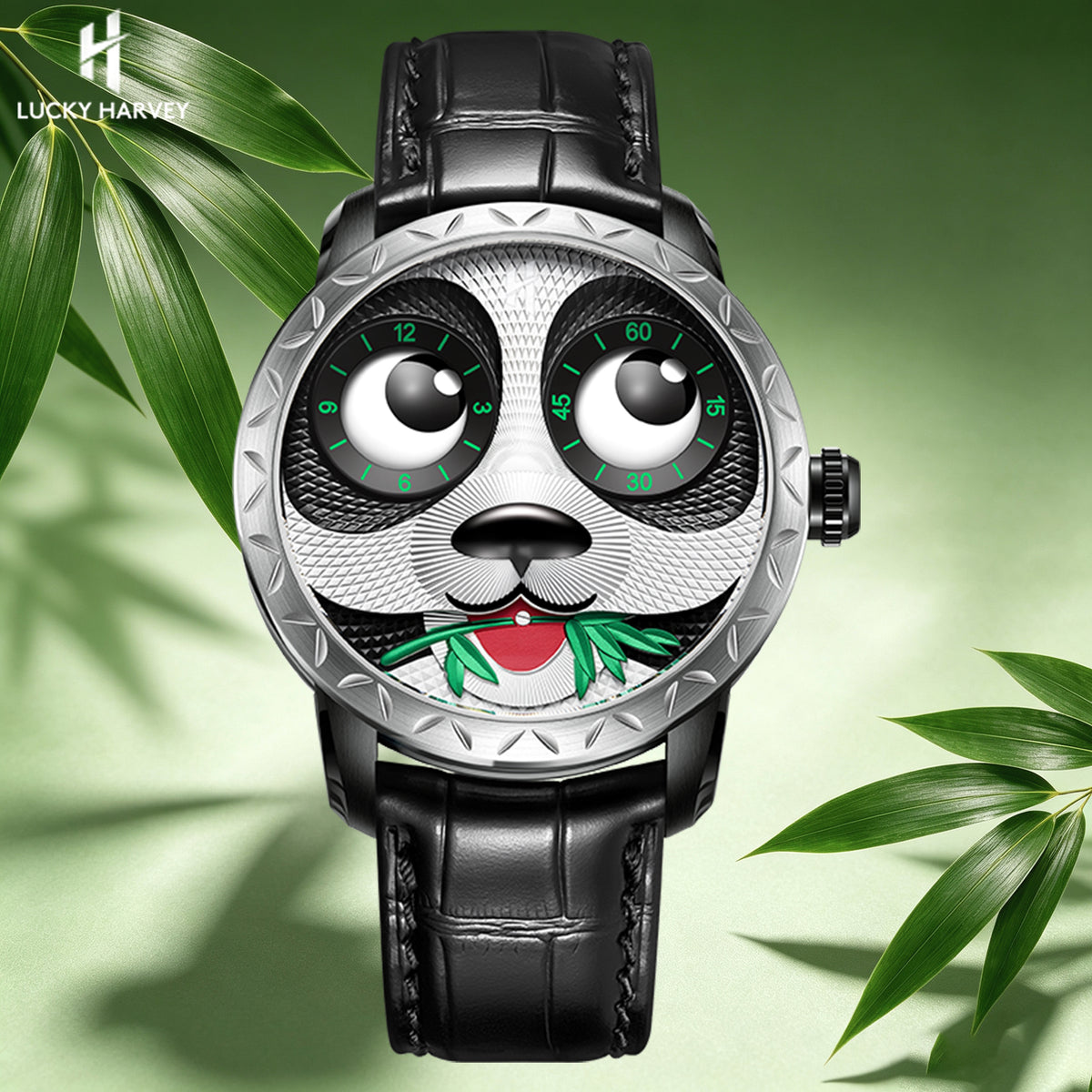 Lucky Harvey 2026 Panda Eat Bamboo Automata Watch