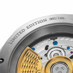 Lucky Harvey Chiming Watch 2.0 Hand-Engraved Blue Brushed Dial Grade 5 Titanium Wristwatch – Limited Edition of 100