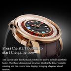 Player Series Gold Poker Roulette Automatic Watch Lucky Harvey