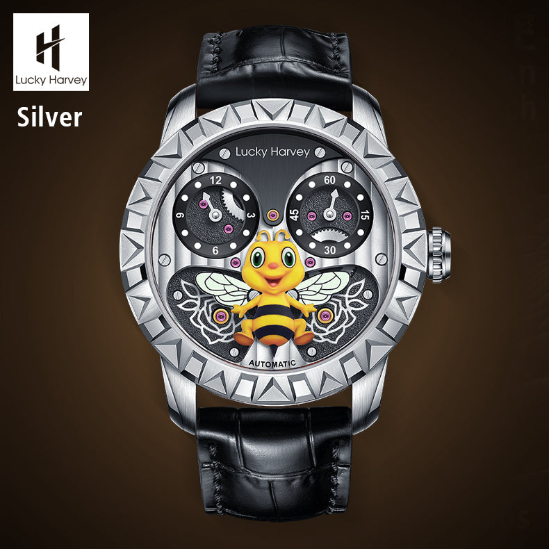 lucky harvey bee watch silver