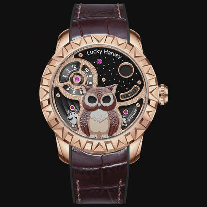 Montre automatique Gold Owl avec cadran lumineux Lucky Harvey