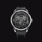Silver Dragon Automatic Watch Spit Out Gold Bead Luminous Lucky Harvey