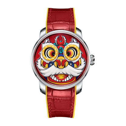 LUCKY HARVEY Red Lion Watch Front View