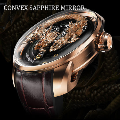gold dragon convex sapphire crystal